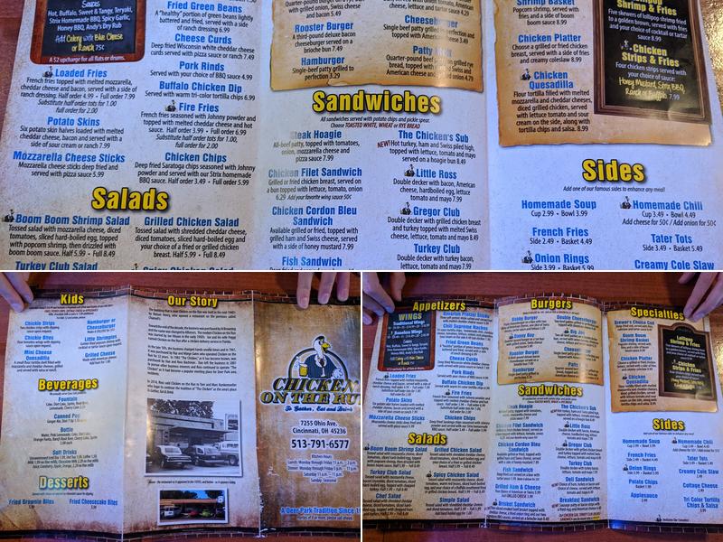 Chicken On the Run Menu