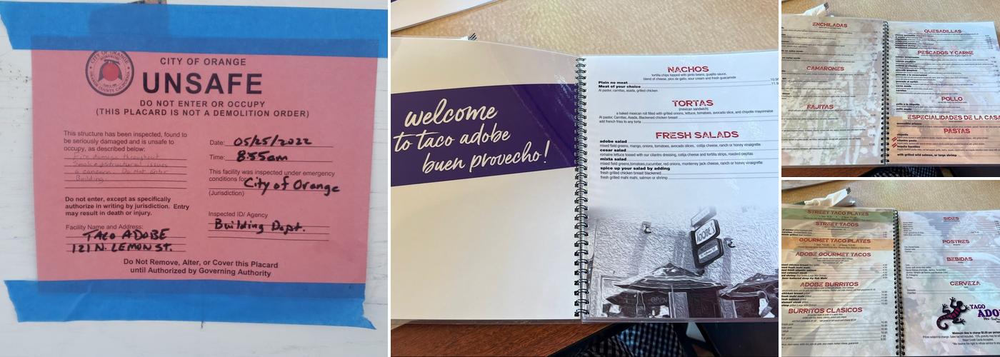 Taco Adobe Menu