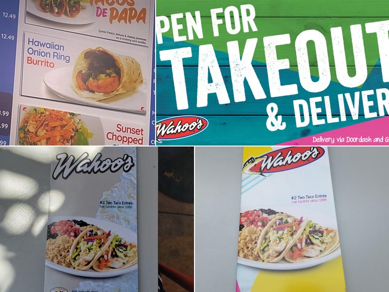 Wahoo's Fish Taco Menu