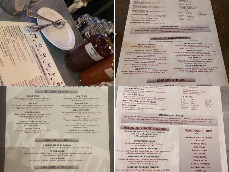 Smoqued California BBQ Menu