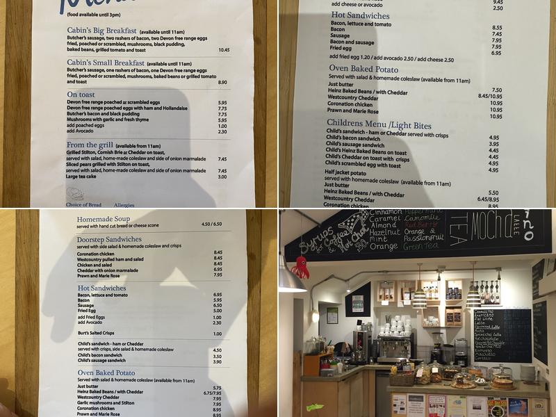 The Coffee Cabin Menu