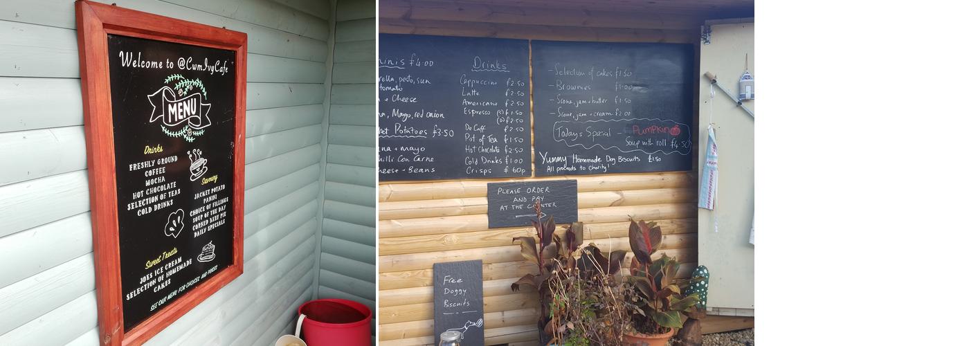 CwmIvy Cafe and Crafts Menu