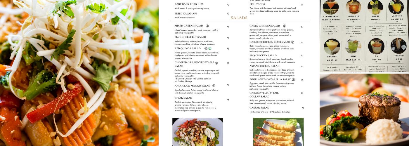The Landing Grill & Sushi Bar Menu