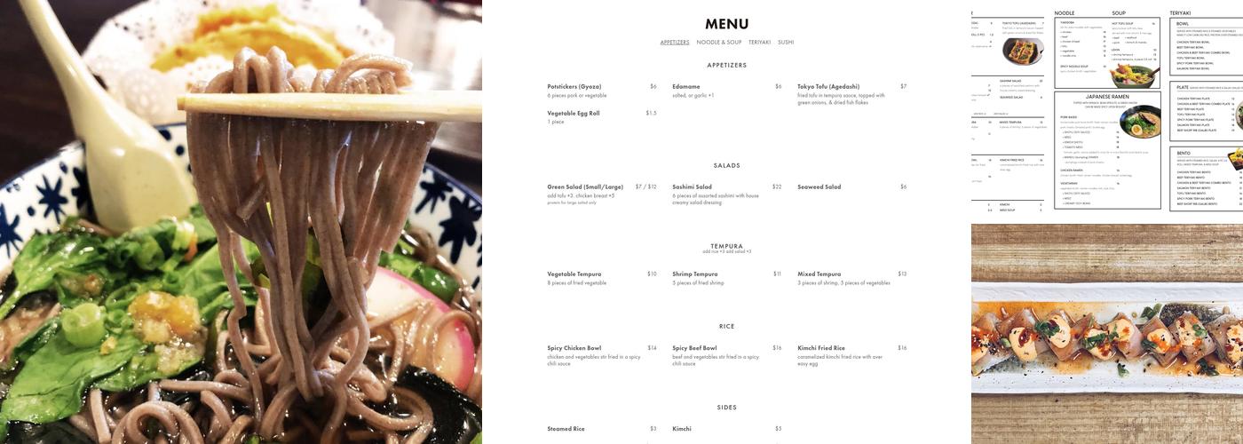 Nori Japanese Grill - THOUSAND OAKS Menu