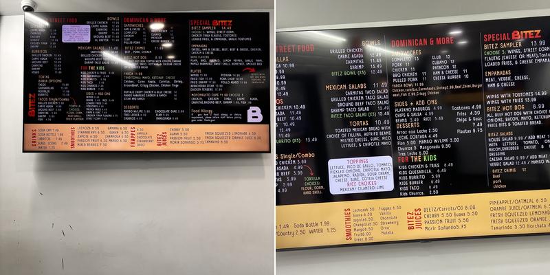 Bitez Menu
