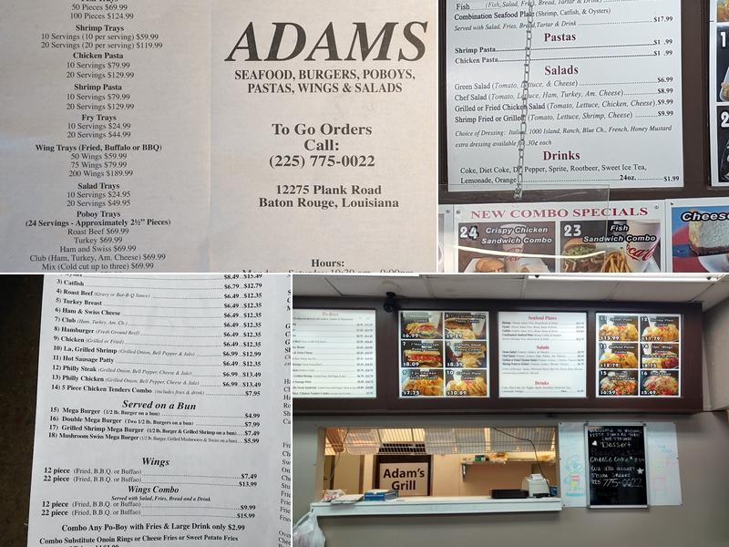 Adams Menu