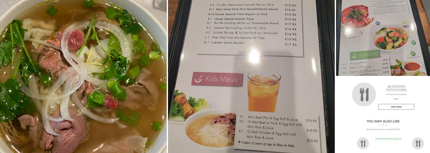 Bamboo Cafe Menu