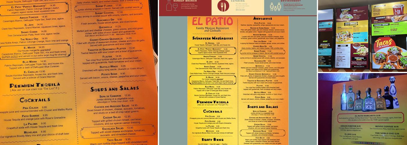 El Patio Cantina Menu