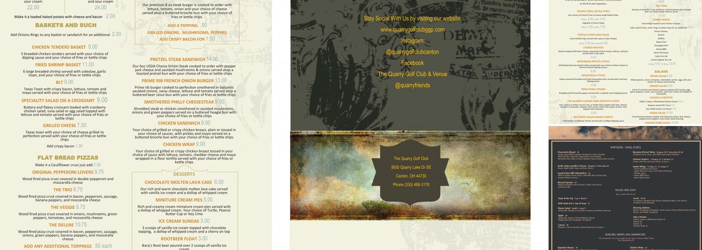 Granite Grille At the Quarry Menu