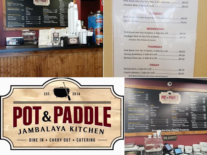 Pot & Paddle Jambalaya Kitchen Menu