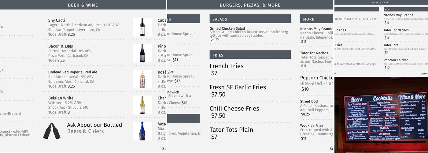 Brenden Cinema Cafe Menu