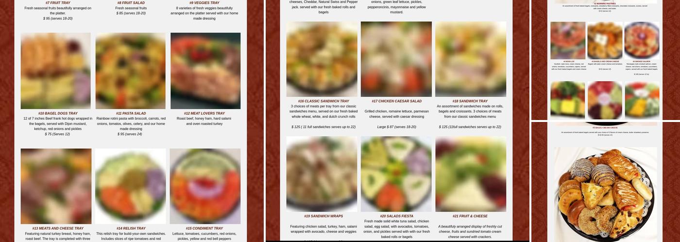 Sunrise Bagels Cafe Menu