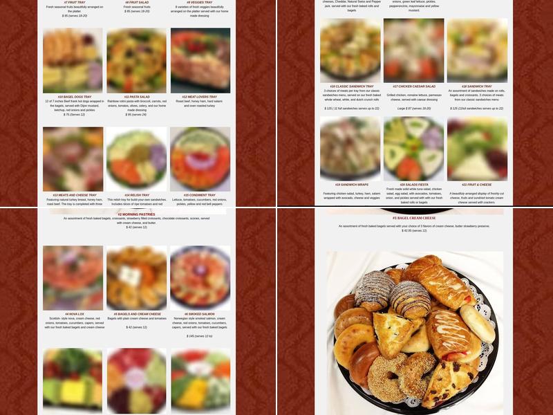 Sunrise Bagels Cafe Menu