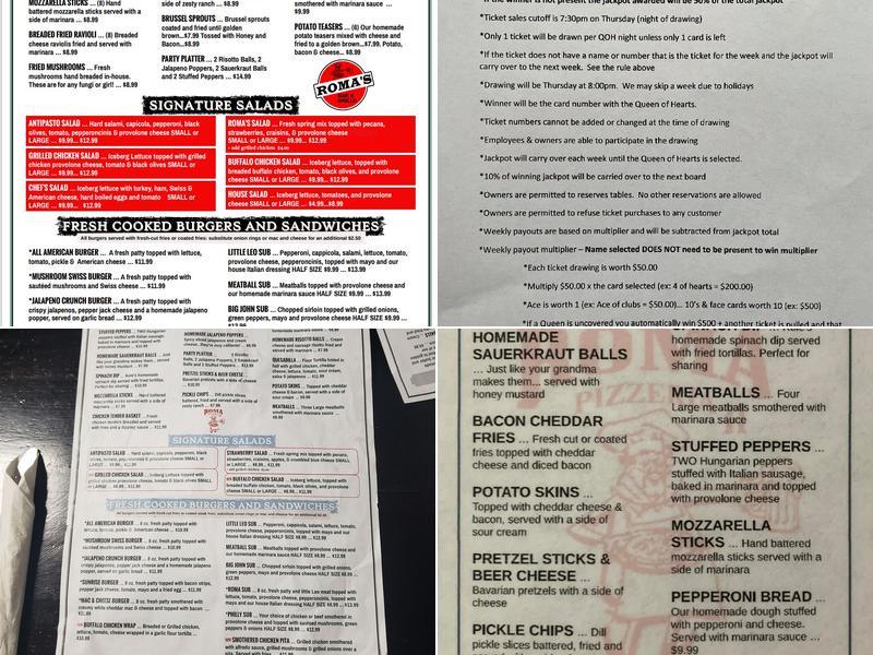 Roma’s Mogadore Menu