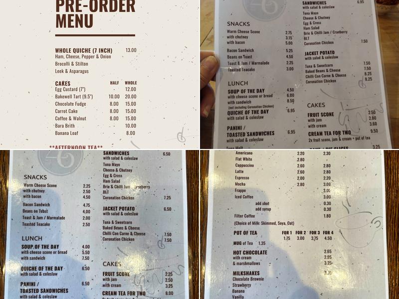 No. 46 Coffee Shop Menu