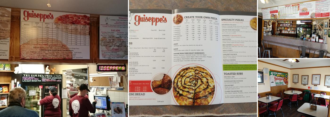 Guiseppe's Pizza Menu