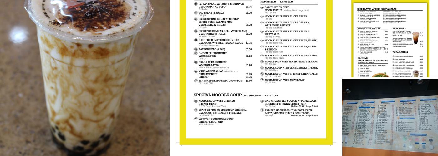 Saigon Bistro Menu
