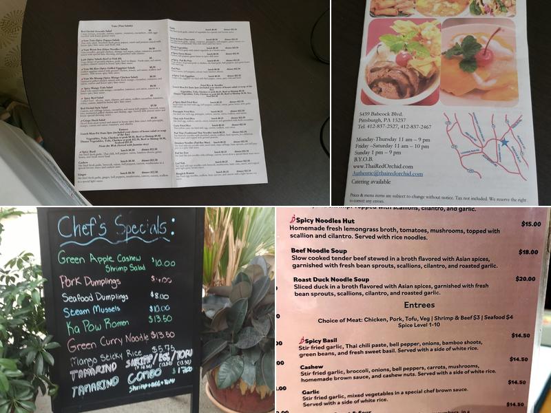 Red Orchid Menu