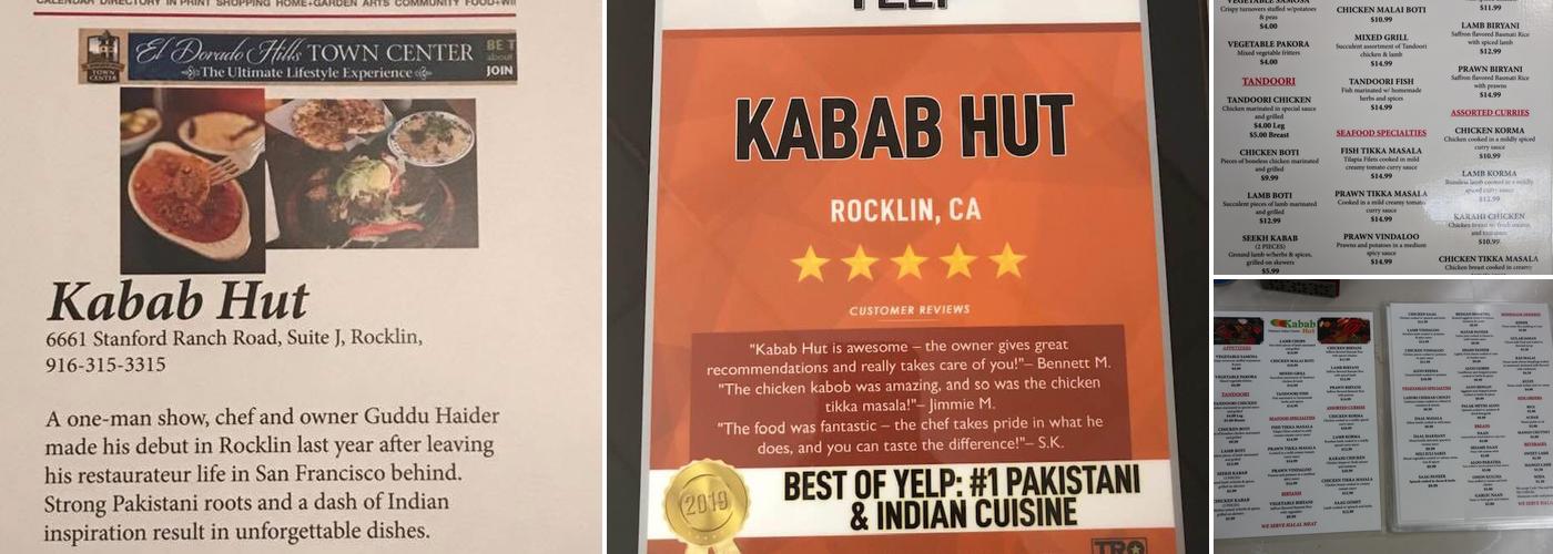 Kabab Hut Menu