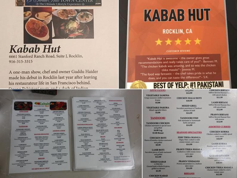 Kabab Hut Menu