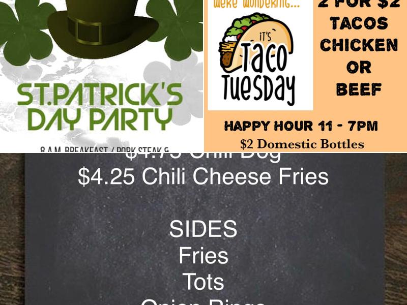 Springfield Tavern Menu