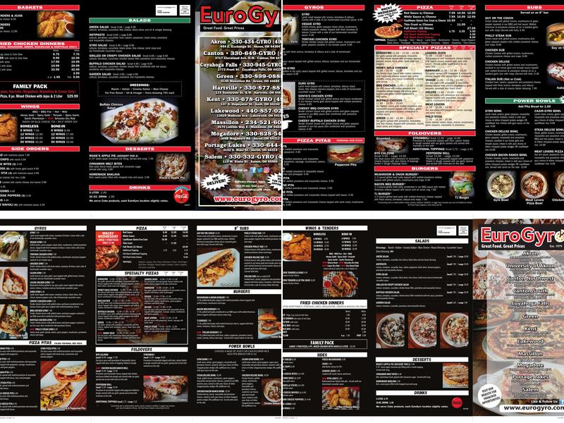 EuroGyro Menu