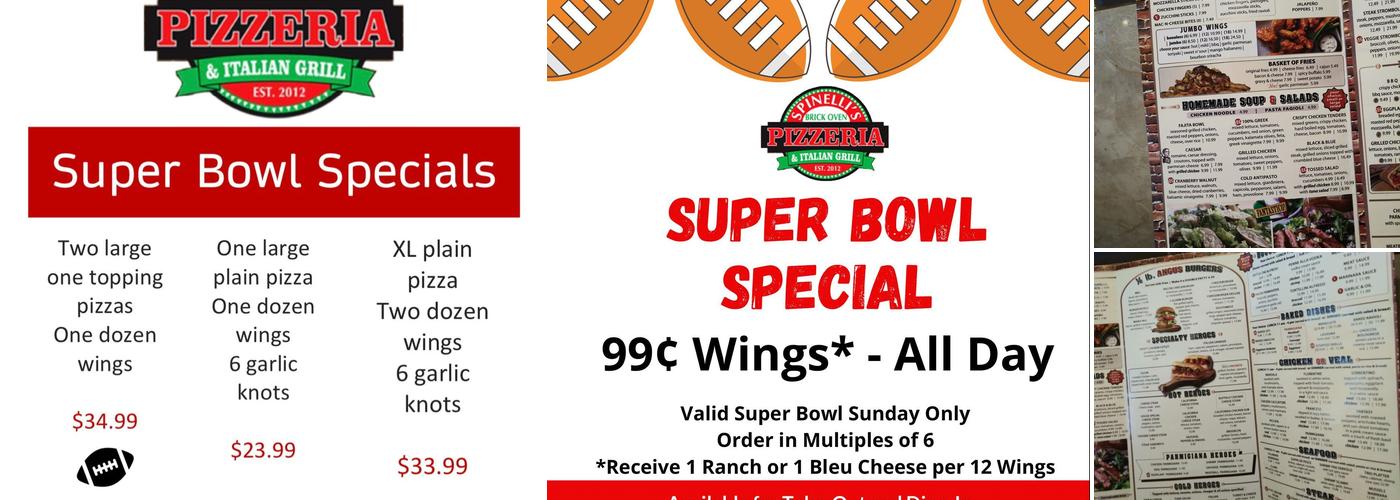 Spinelli's Brick Oven Pizzeria Menu