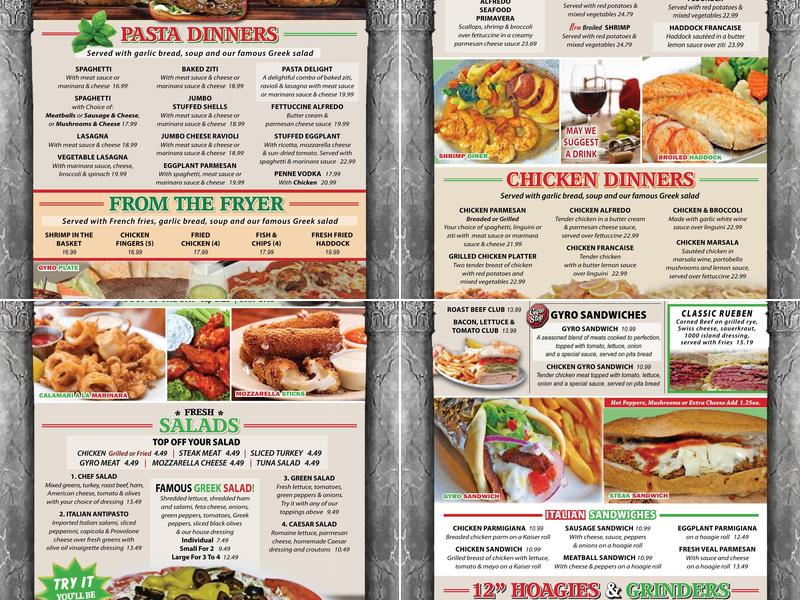 Original Doughboy's Pizza Restaurant Menu