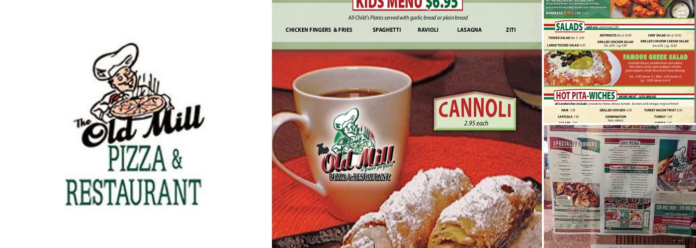 Old Mill Pizzeria Menu