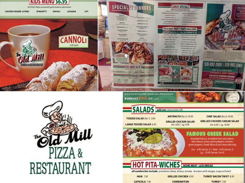 Old Mill Pizzeria Menu