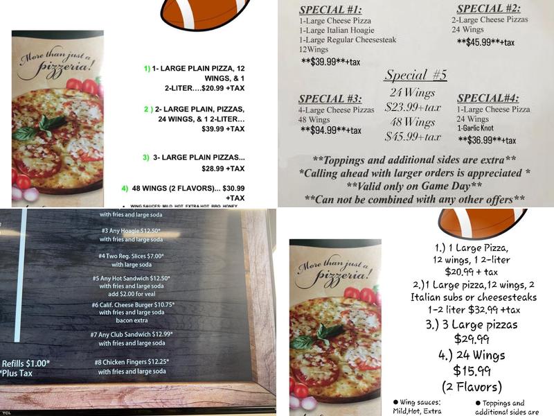 D'Sopranos Pizzeria Menu