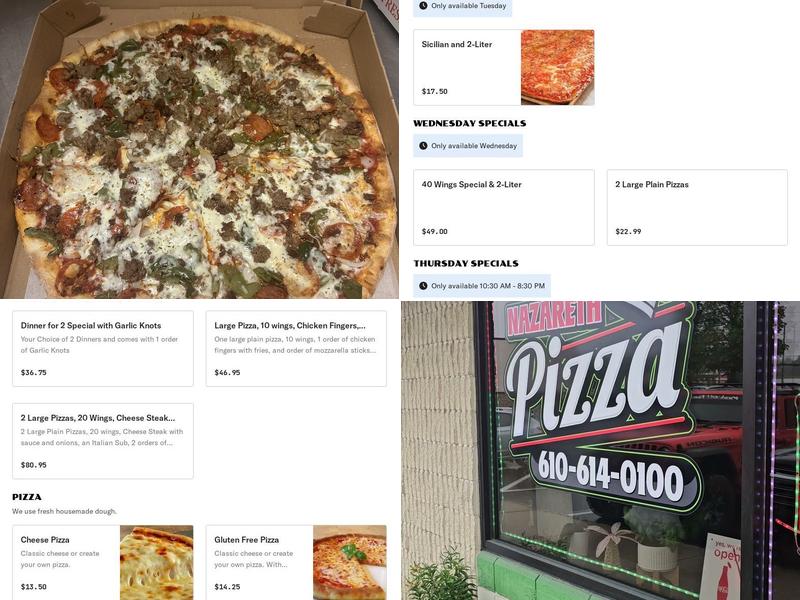 Pino's II Pizzeria & Restaurant Menu