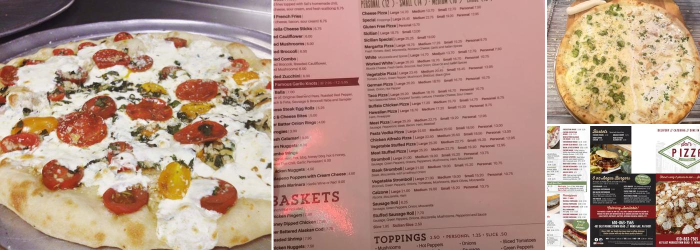 Sal's Pizza Menu