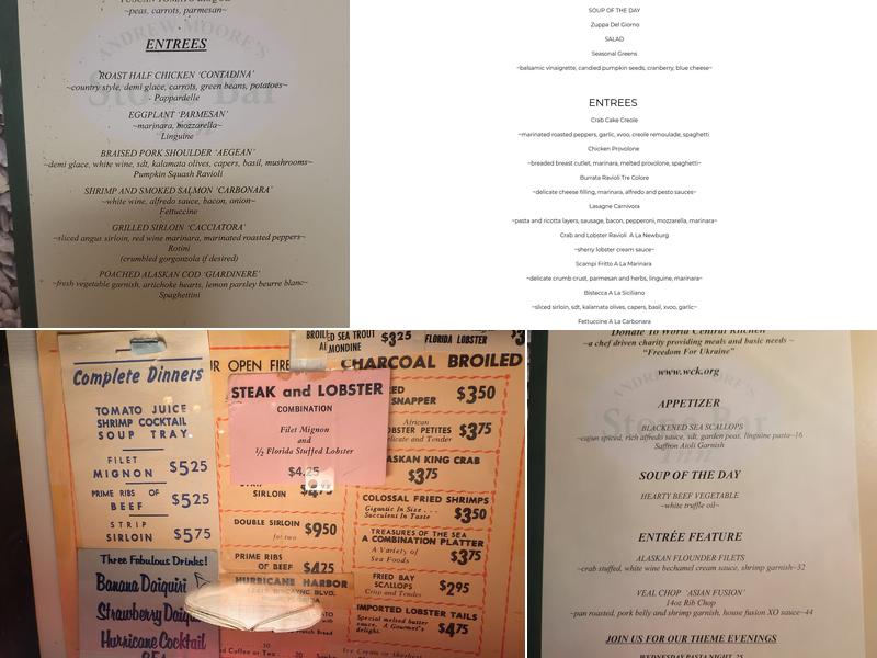 Stone Bar Inn Menu