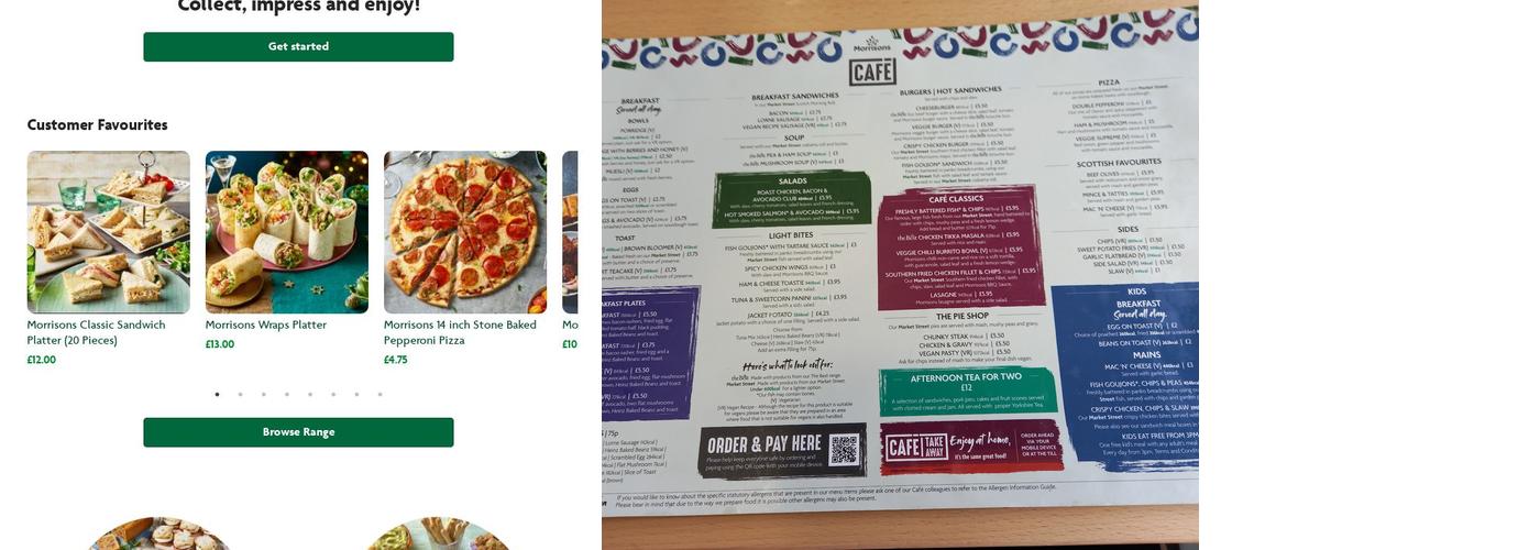 Morrisons Cafe Menu
