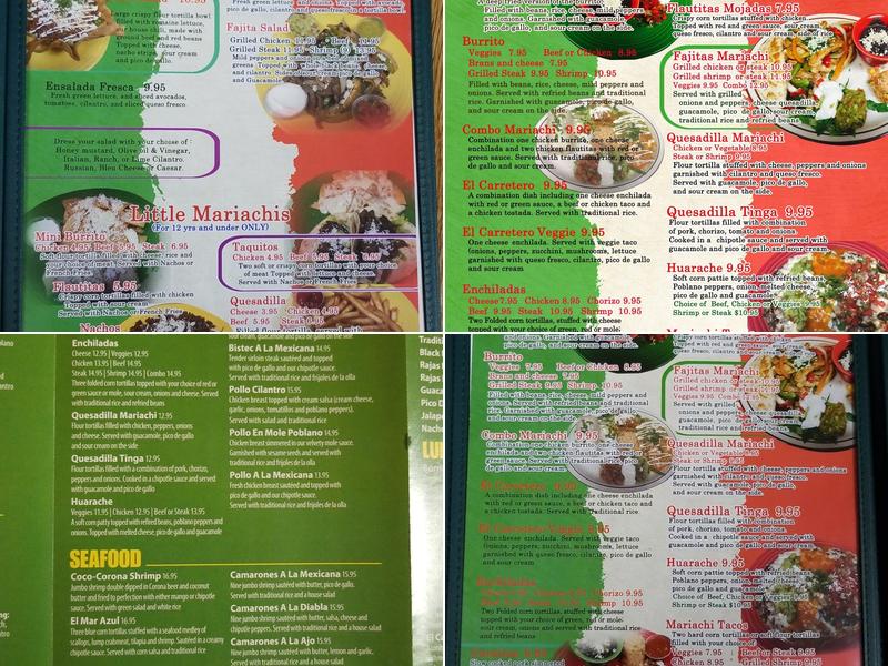 Mariachi Mexican Grill Menu