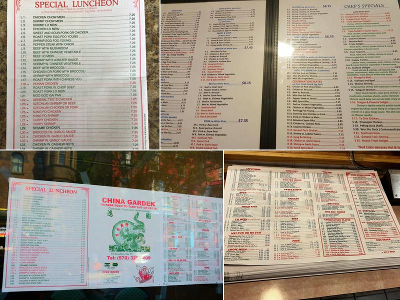 China Garden Menu