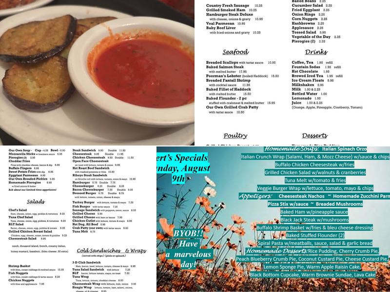 Bert's Menu
