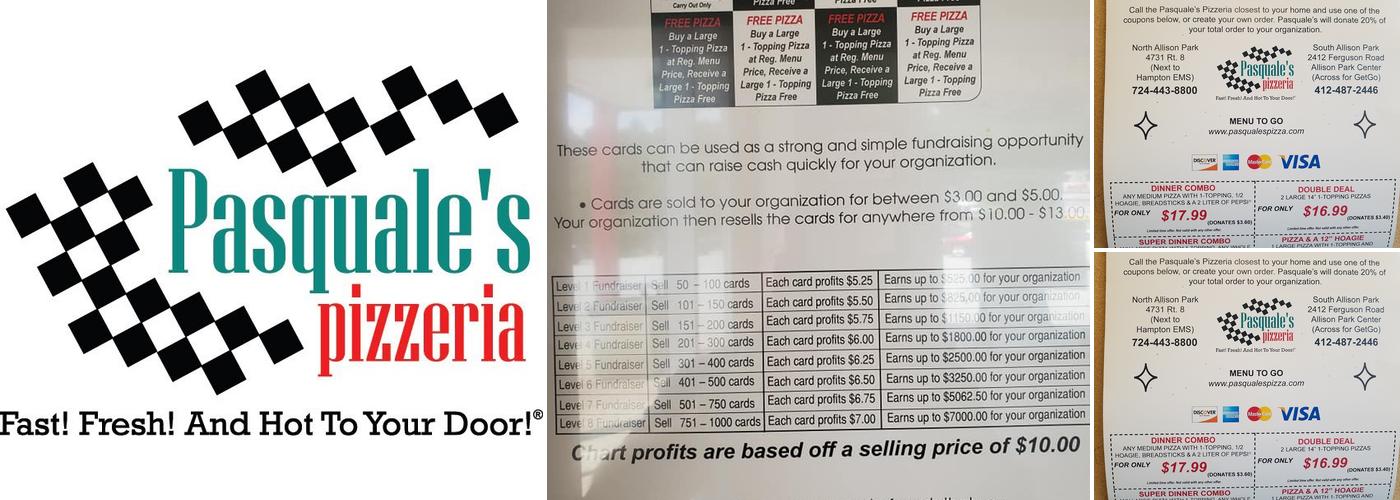 Pasquale's Pizzeria Menu