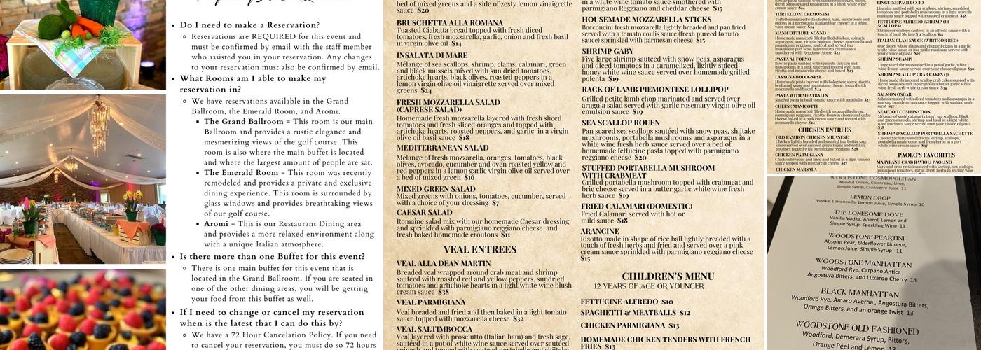 Aromi Menu