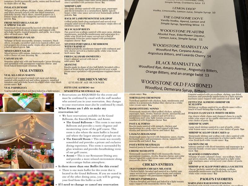 Aromi Menu