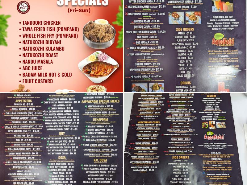 Manjal By AappaKadai Menu