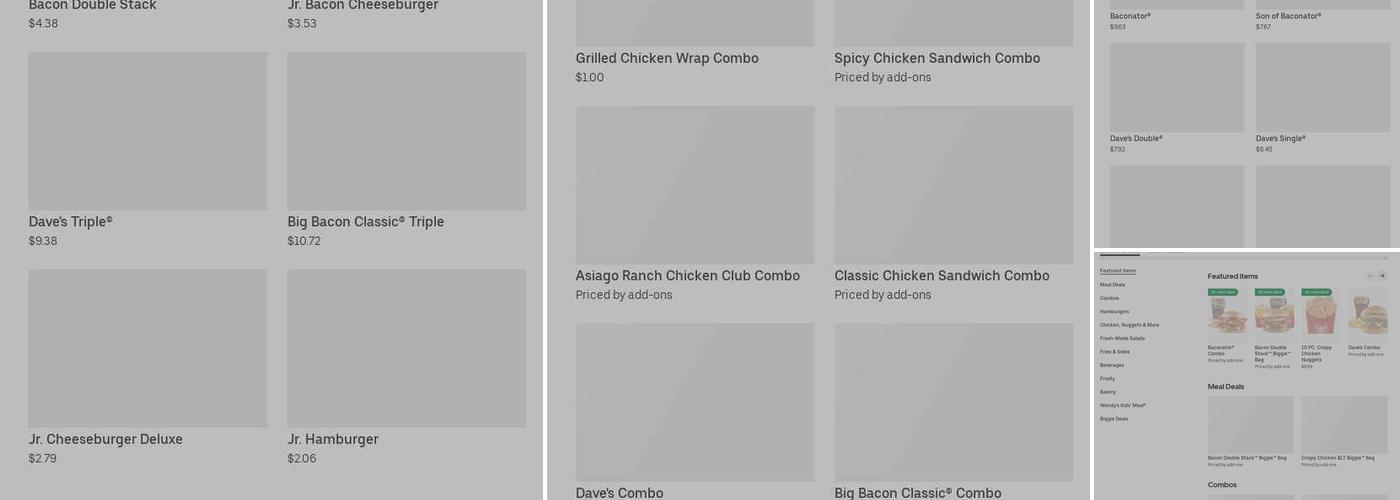 Wendy's Menu
