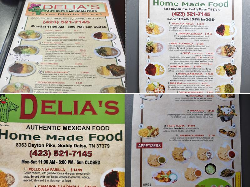 Delia's Mexican Food, SoddyDaisy Menu, Reviews (234), Photos (35