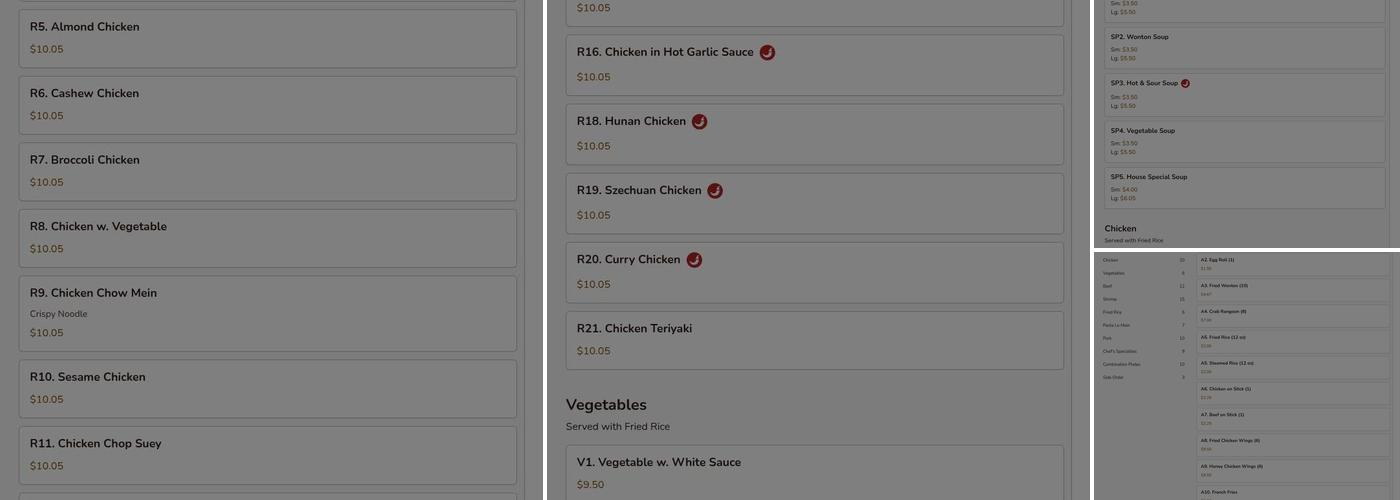 Peking Express Menu