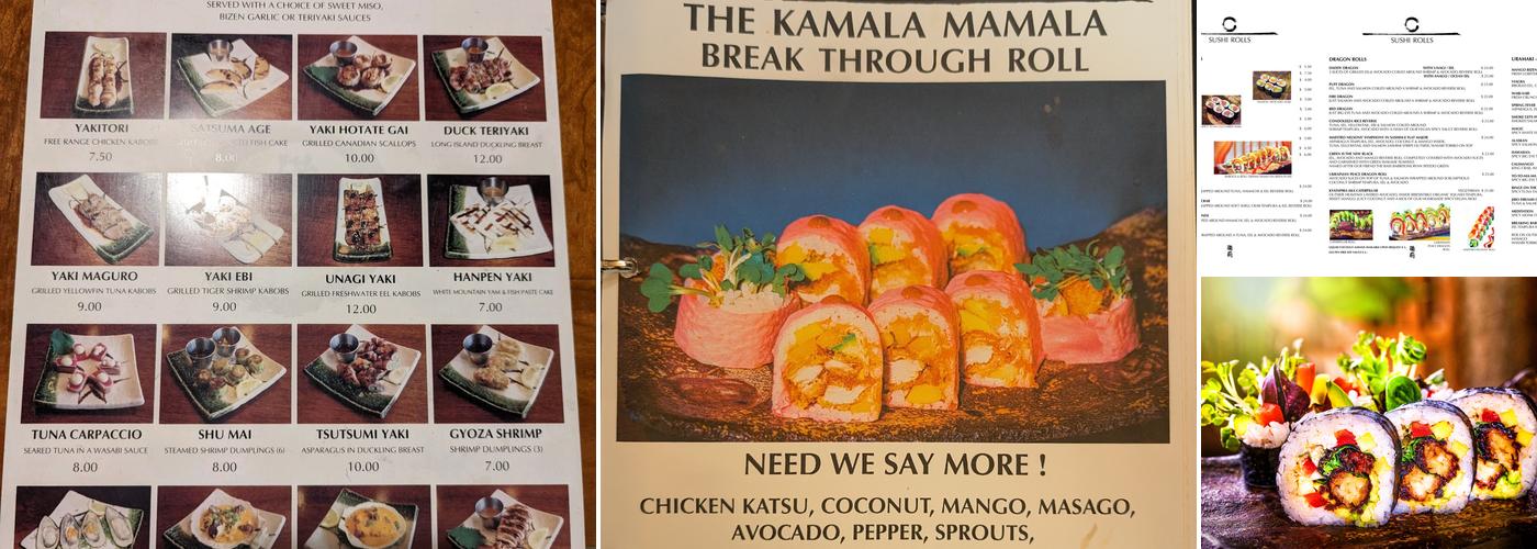 Bizen Gourmet Japanese Restaurant and Sushi Bar Menu