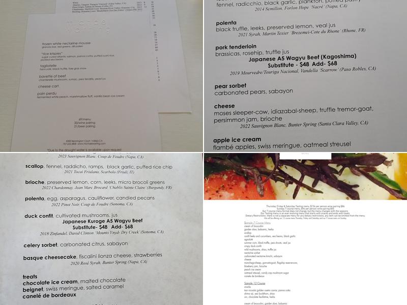 Michael Warring Menu