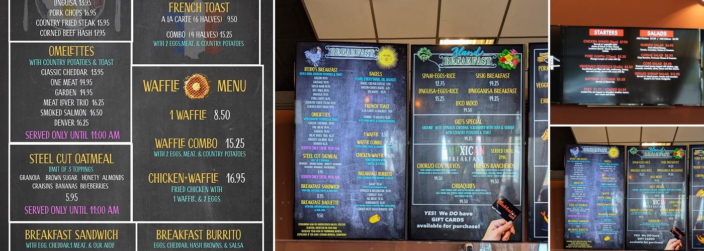 Bubbaloo Café Menu