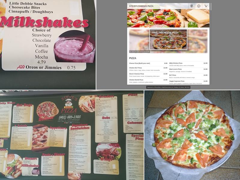 Steve's Famous Pizza Menu