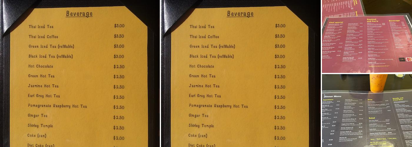 Tong Phoon Restaurant Menu